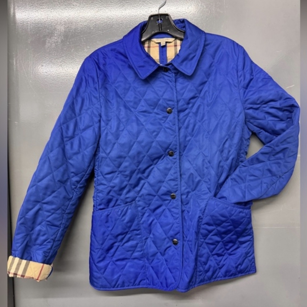 Burberry Royal Blue Quilted Jacket
